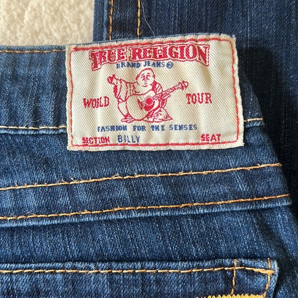 True Religion | Low Rise Boot Cut Dark Denim Jeans Size 24 - Picture 4 of 16